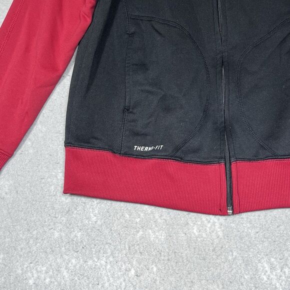 Nike Air Jumpman Sweatshirt Youth Boy Medium Black Red Full Zip-Up Jacket Hoodie - Picture 6 of 12